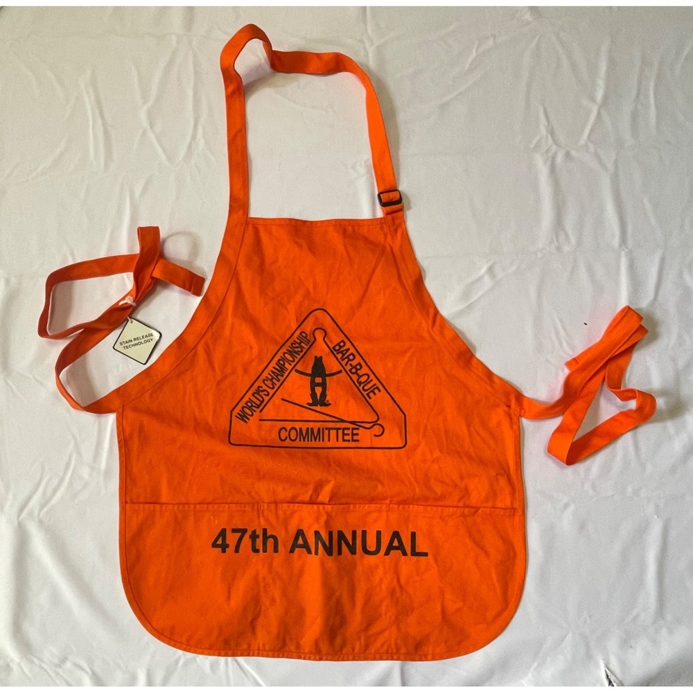 World's Championship Bar-B-Que Committee Cooking Apron Orange